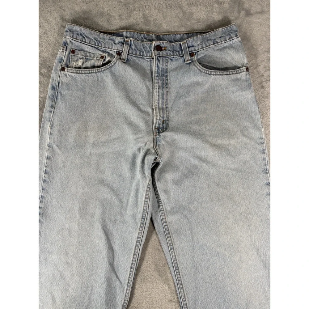 Levis 550 Jeans Mens 38x34 Relaxed Fit Straight Leg Made In USA 90's Light Wash